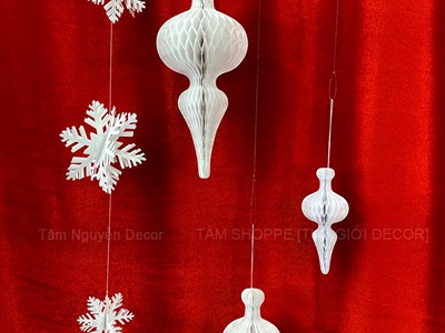 Giấy xếp Bông tuyết - Tuyết nhũ Trắng (Nhiều kiểu - Nhiều Size) GIAYXEP-01